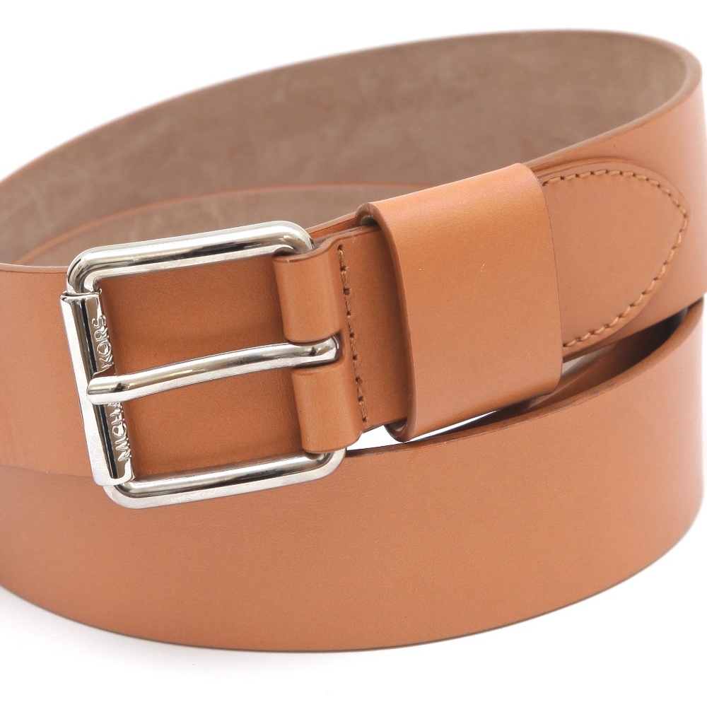 MICHAEL KORS COLLECTION Leather Belt Tan Sz S